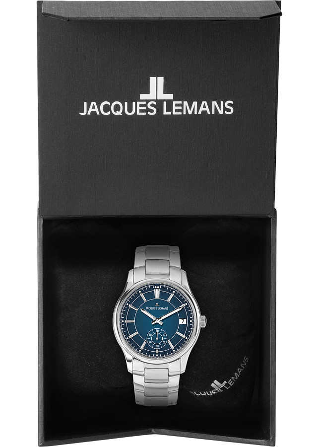 Часы Jacques Lemans Derby 1-2197G — синий, сталь металл