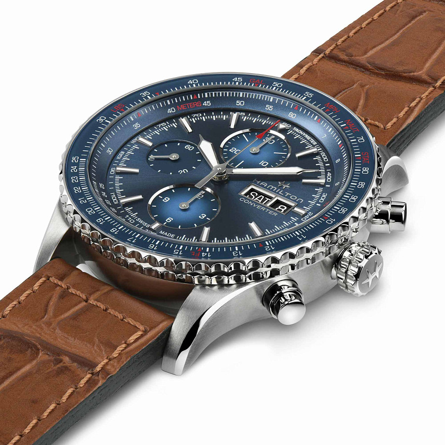 Часы Hamilton Khaki Aviation Converter Auto Chrono H76746540 — сталь металл, Швейцария