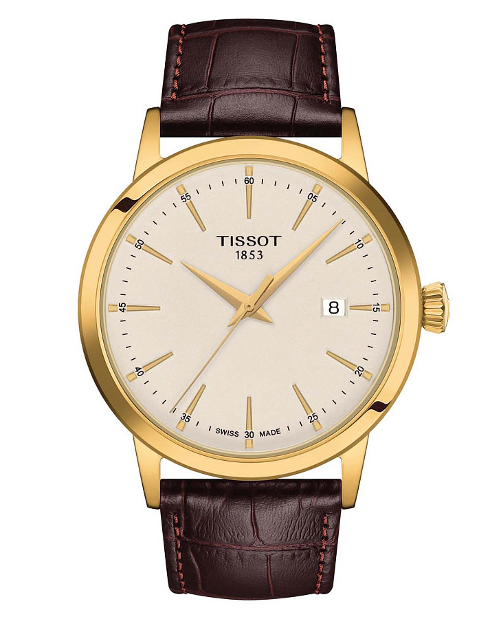 Часы Tissot Classic Dream T129.410.36.261.00 — мужские, бежевый