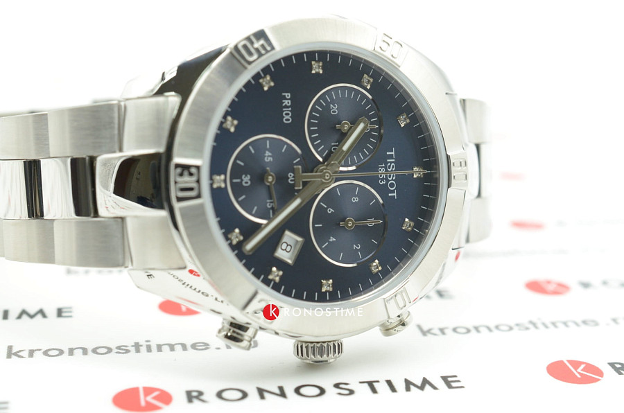 Часы Tissot PR 100 Sport Chic Chronograph T101.917.11.046.00 — нержавеющая сталь, женские
