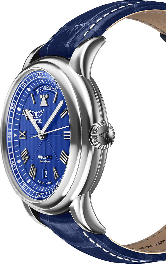 Часы Aviator Douglas Day-Date V.3.35.0.276.4 — сталь металл, Швейцария