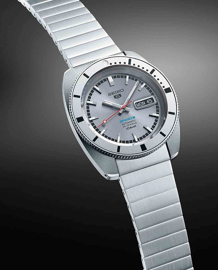 Часы Seiko 5 Sports SRPL03K1 — серый, сталь металл