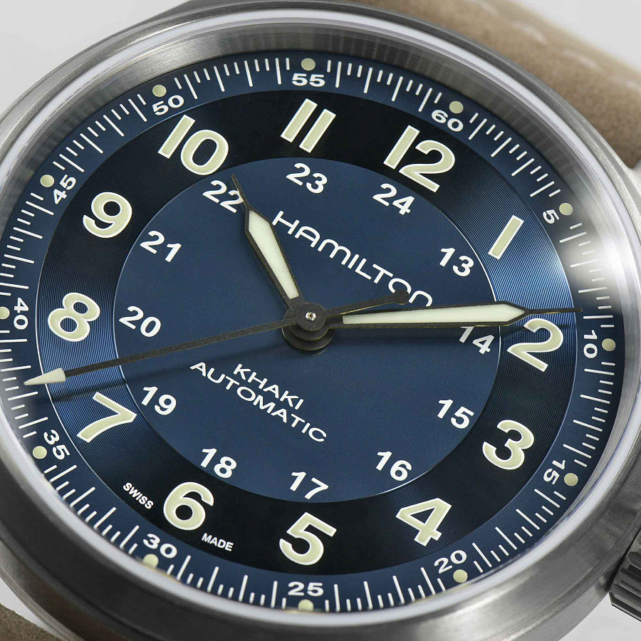 Часы Hamilton Khaki Field Titanium Auto H70545540 — титан металл, Швейцария