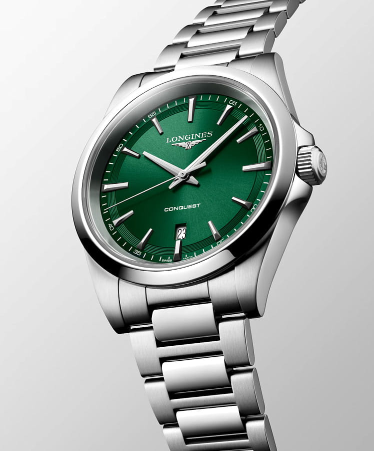 Часы Longines Conquest 41 mm L3.860.4.09.6 — кварцевые, сталь металл