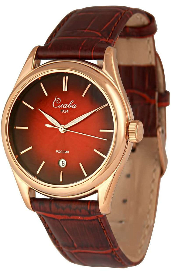 Часы Слава Сенат 2493524/300-2115 — кварцевые, металл сталь