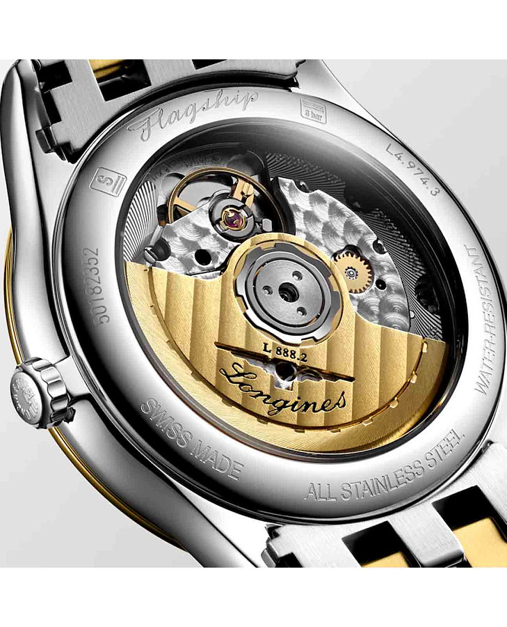 Часы Longines Flagship L4.974.3.21.7 — женские, сталь c pvd покрытием