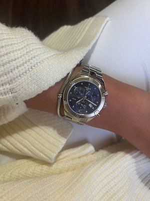 Фото покупателя: Швейцарские наручные часы Tissot PR 100 Sport Chic Chronograph T101.917.11.046.00 с хронографом