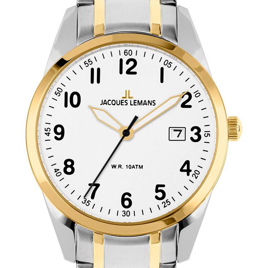 Часы Jacques Lemans 1-2005G — кварцевые, металл сталь