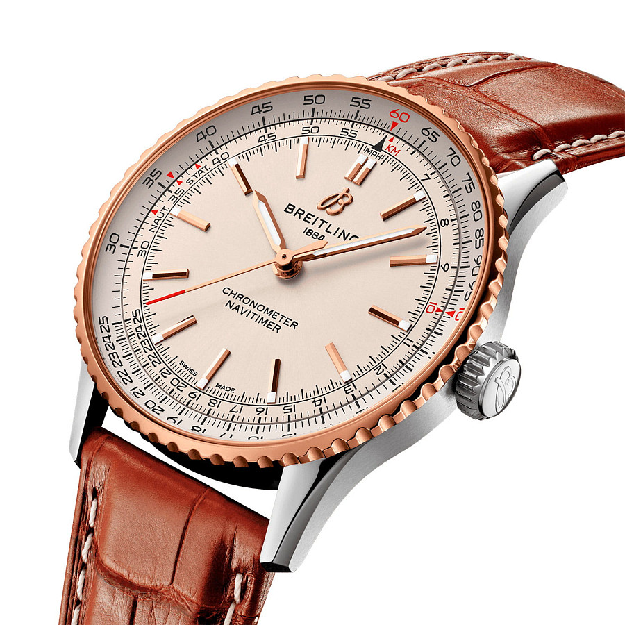 Часы Breitling Navitimer Chronograph 43 U17329F41G1P1 — механические, сталь металл