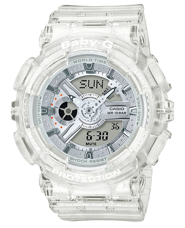 Часы Casio Baby-G BA-110CR-7ADR (BA-110CR-7A) — женские, серый