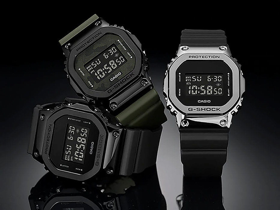 Часы Casio G-Shock GM-5600-1 — мужские, полимер
