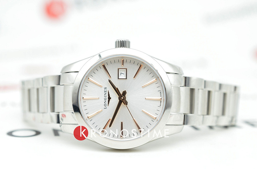 Часы Longines Conquest Classic L2.286.4.72.6 — кварцевые, сталь металл