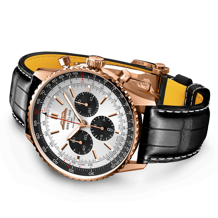 Часы Breitling Navitimer B01 Chronograph 46 RB0137241G1P1 — кожаный, мужские
