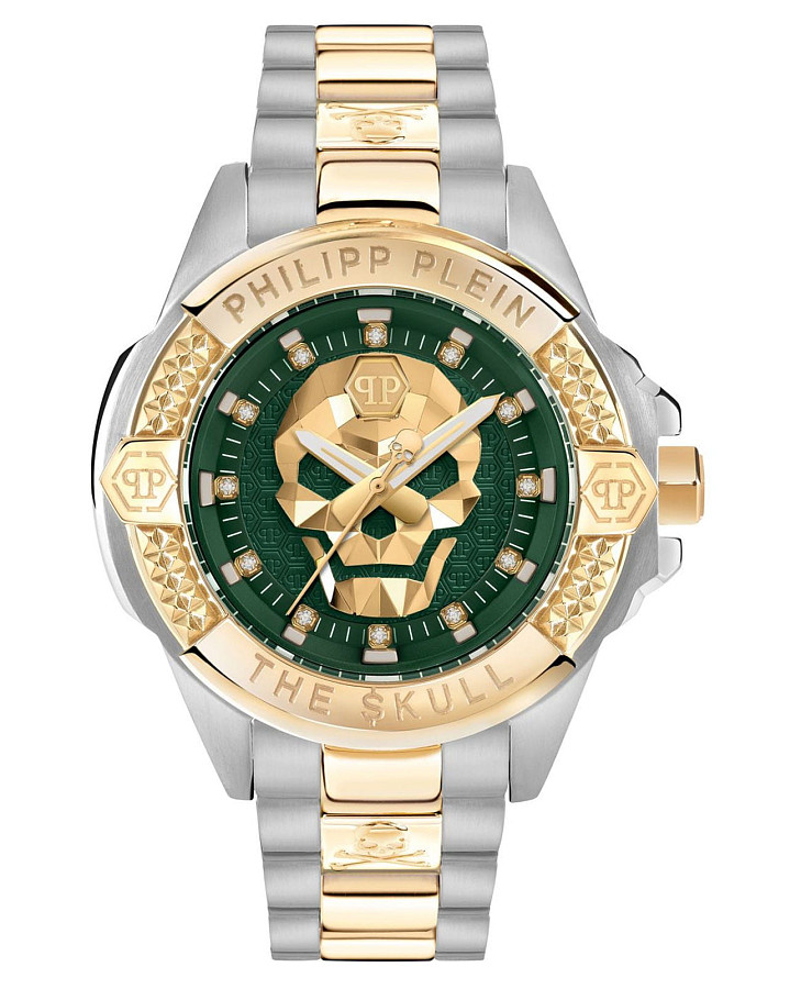 Часы Philipp Plein The Skull PWNAA0622 — мужские, зеленый