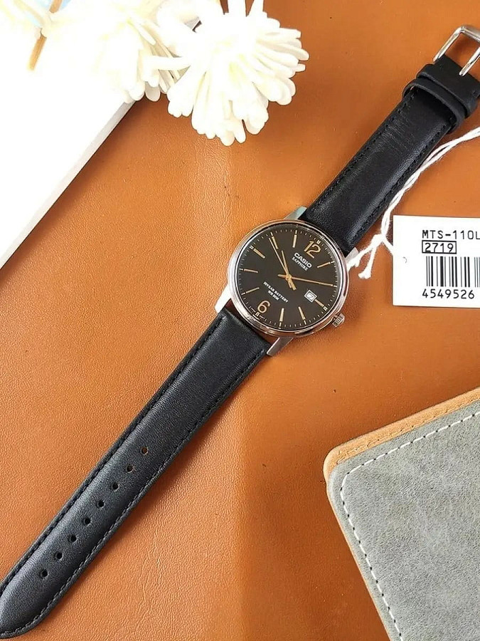 Часы Casio Collection MTS-110L-1A — мужские, черный