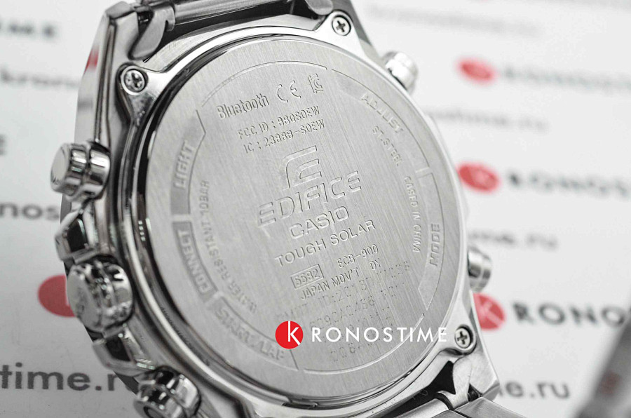 Часы Casio Edifice ECB-900DB-1BDR (ECB-900DB-1B) — кварцевые, Япония, мужские
