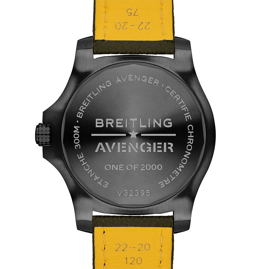 Часы Breitling Avenger Automatic GMT 45 Night Mission Limited Edition V323952A1L1X1 — кожаный, мужские