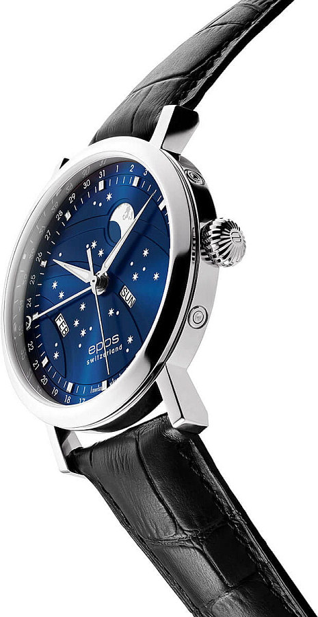 Часы Epos Big Moon 3440.322.20.16.25 — механические, сталь металл