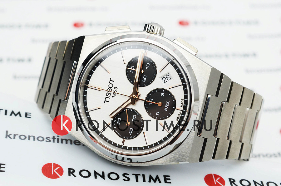 Часы Tissot PRX Automatic Chronograph T137.427.11.011.00 — сталь металл, нержавеющая сталь