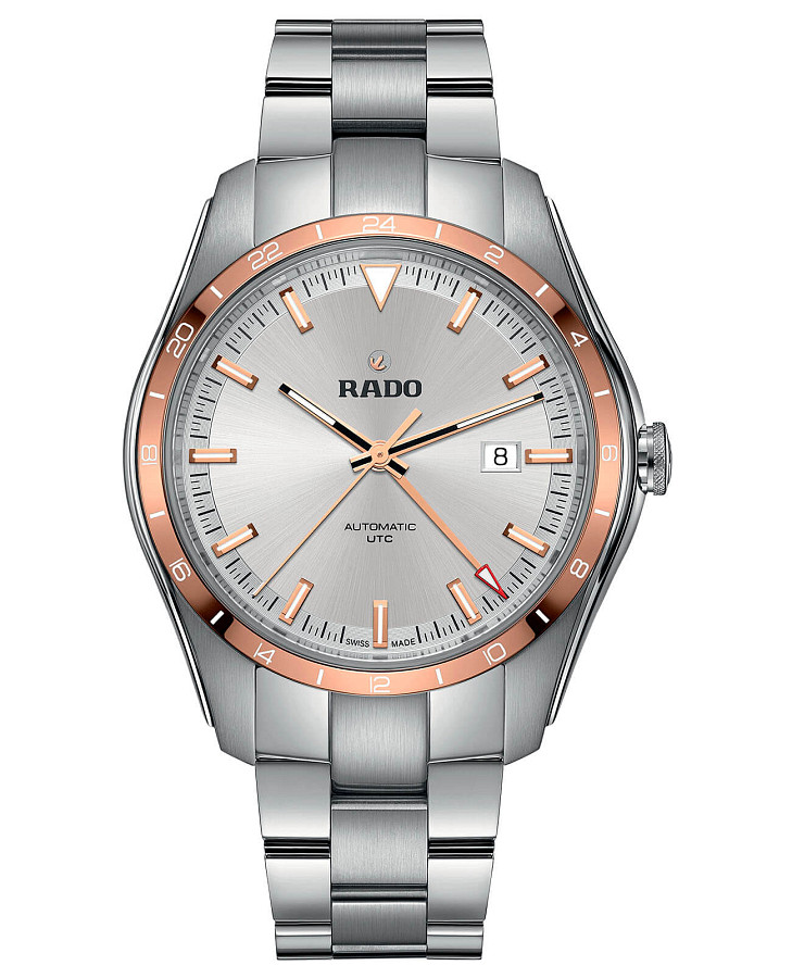 Часы Rado Hyperchrome Automatic UTC R32050103 — мужские, серебристый