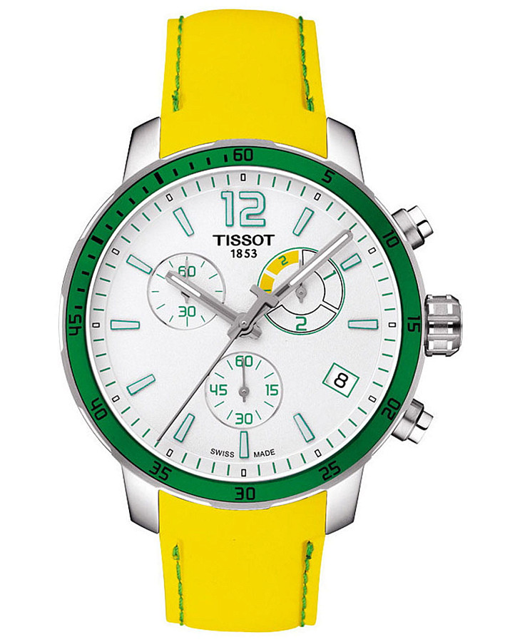 Часы Tissot Quickster Chronograph Football T095.449.17.037.01 — мужские, белый
