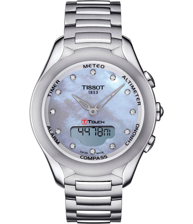 Часы Tissot T-Touch Lady Solar T075.220.11.106.00 — женские, перламутровый