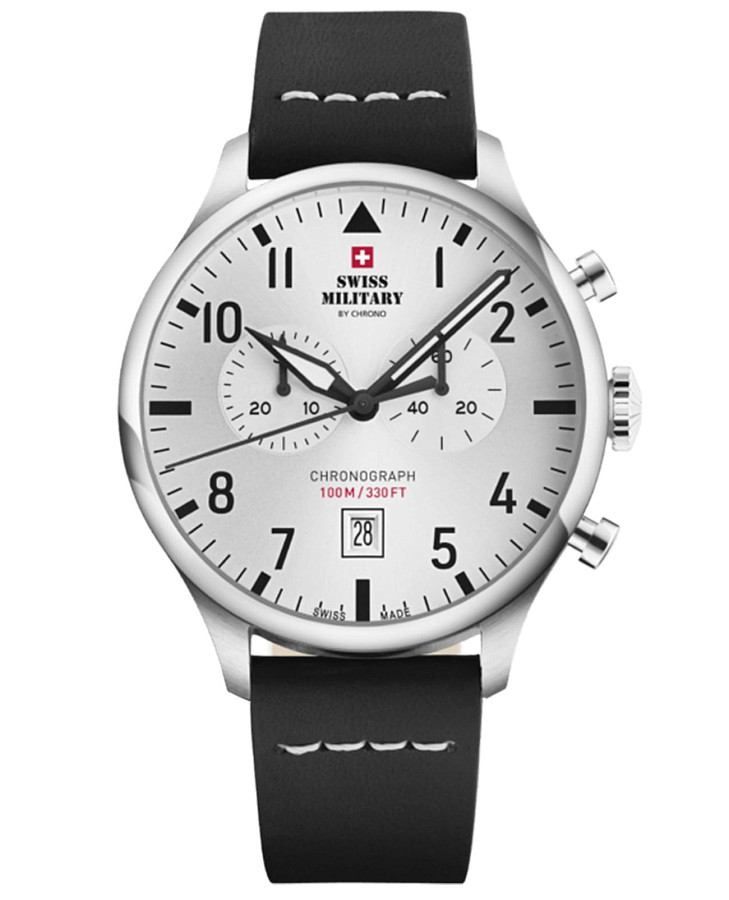 Часы Swiss Military by Chrono Vintage Chronograph SM34098.06 — мужские, белый