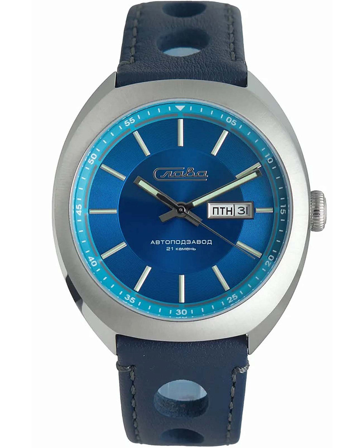 Часы Слава Мир 3010700/300-8205 — мужские, синий