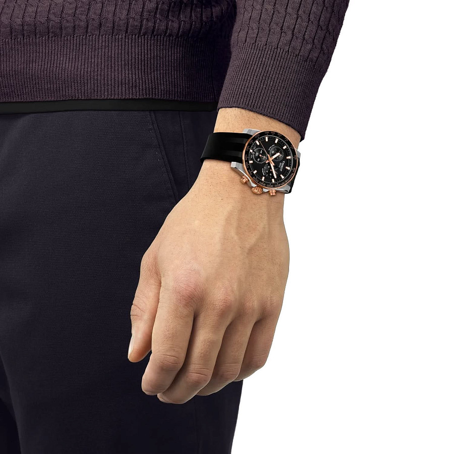 Часы Tissot Supersport Chrono 42 mm T125.417.27.051.00 — мужские, каучук