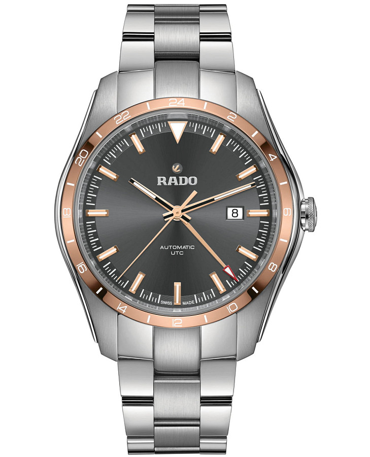Часы Rado Hyperchrome Automatic UTC R32050163 — мужские, серый
