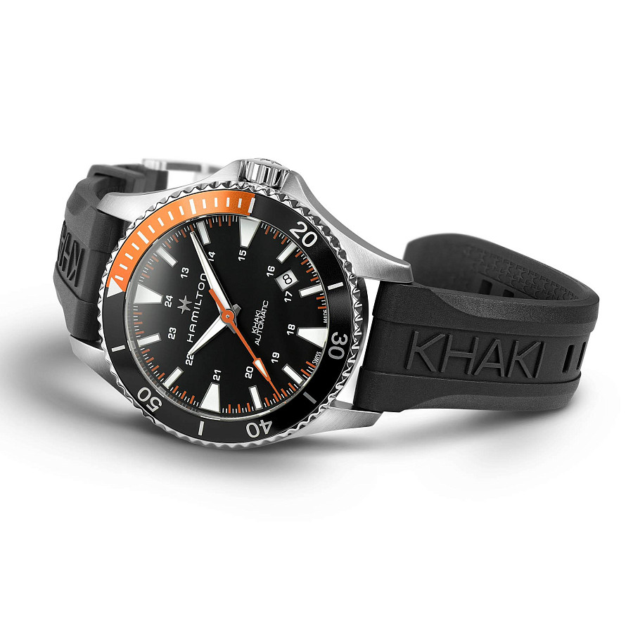 Часы Hamilton Khaki Navy Scuba Auto H82305331 — каучук, мужские