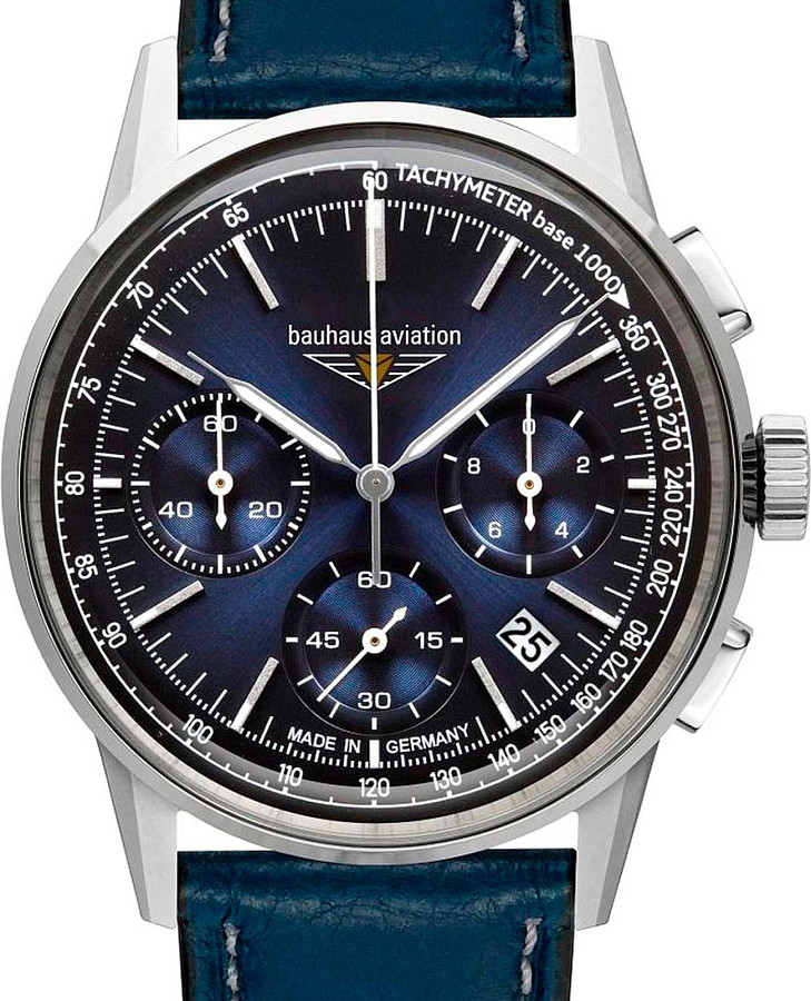 Часы Bauhaus Aviation 23763 — кварцевые, металл сталь