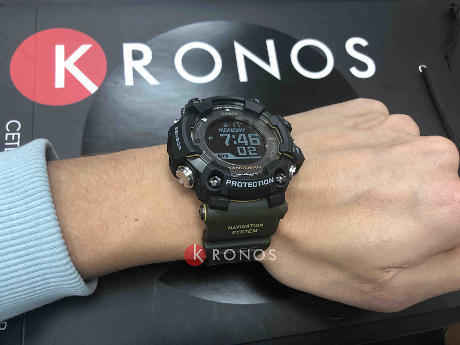 Часы Casio G-Shock GPR-B1000-1B — хаки, сталь металл пластик