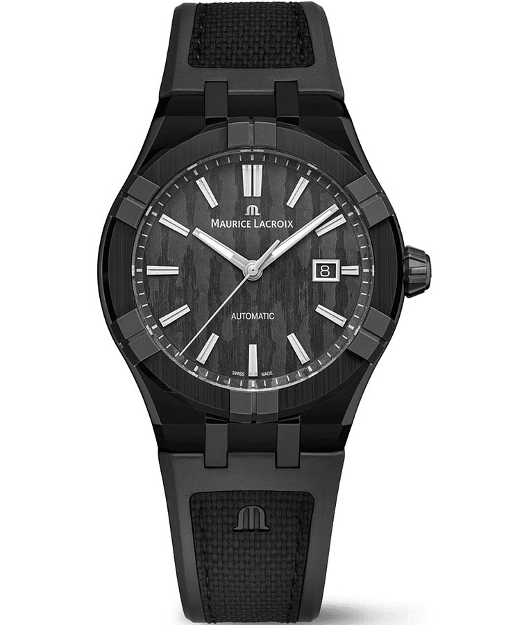 Часы Maurice Lacroix Aikon Automatic 43 mm AC6008-TTB00-330-2 — мужские, черный