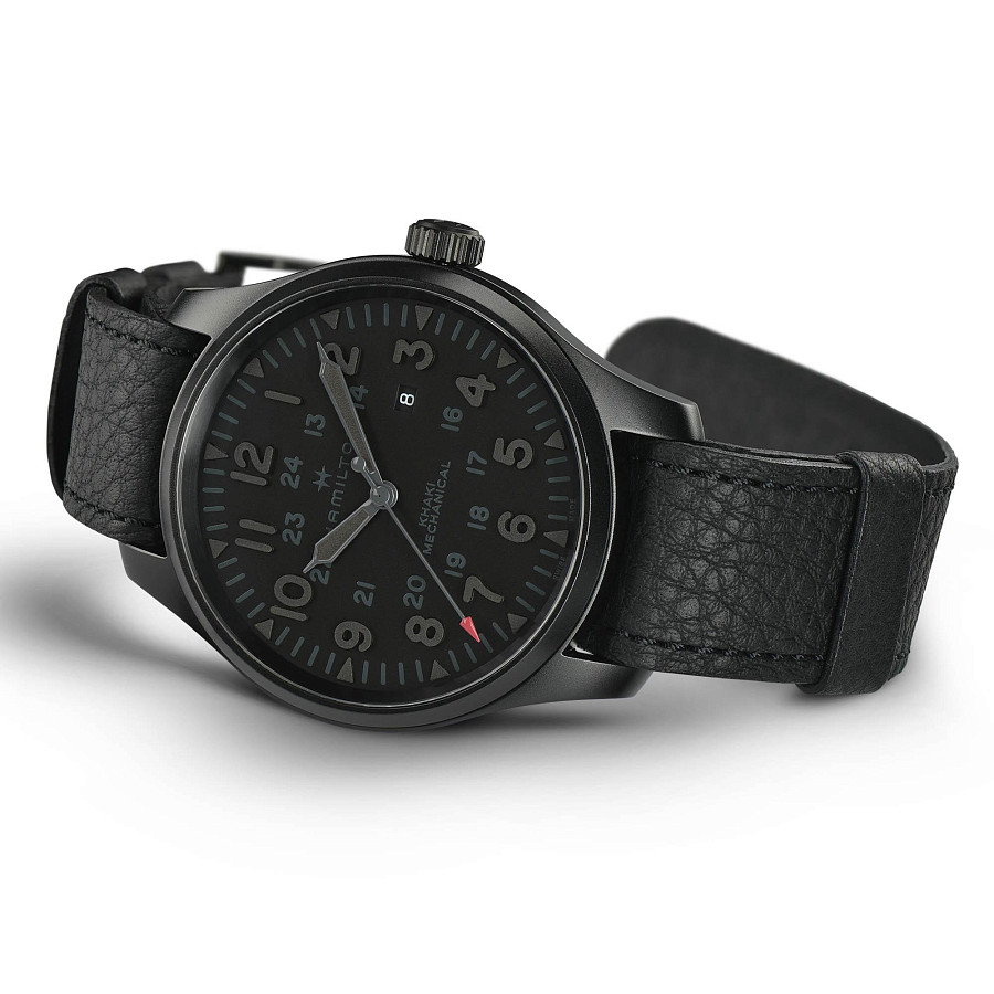 Часы Hamilton Khaki Field Mechanical H69809730 — кожаный, мужские