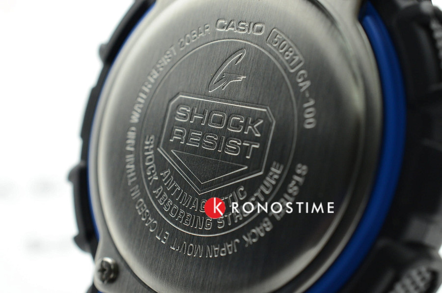 Часы Casio G-Shock GA-100-1A2NDR (GA-100-1A2DR) — черный, электронные