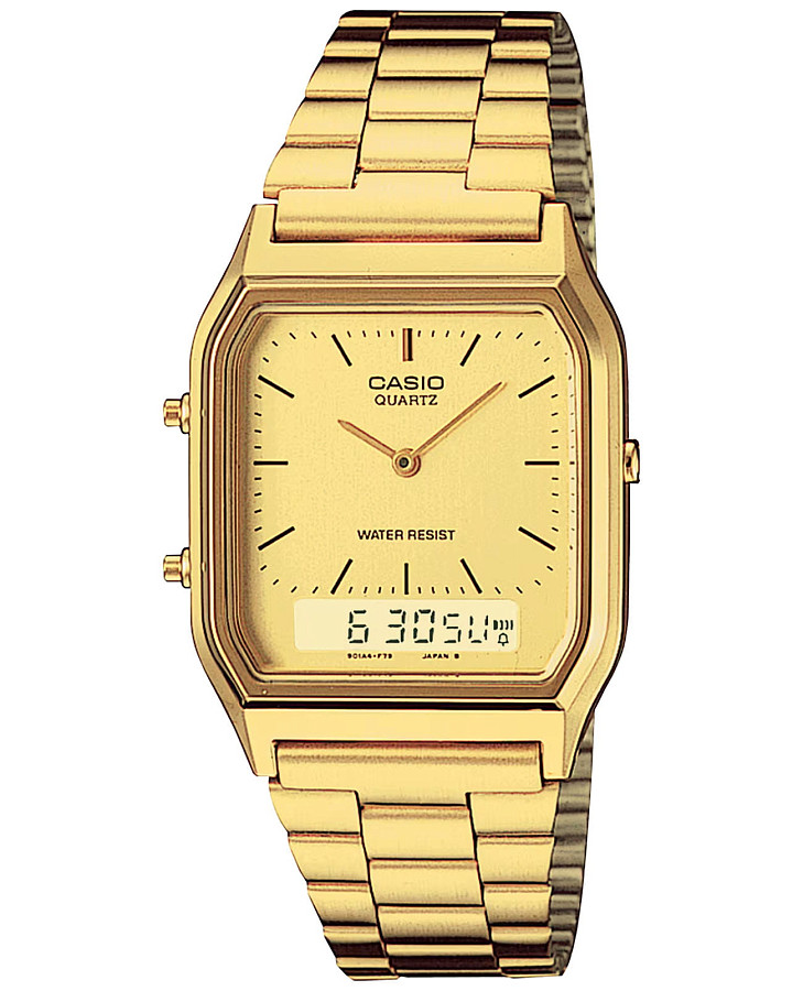 Часы Casio Vintage AQ-230GA-9D — мужские, золотой