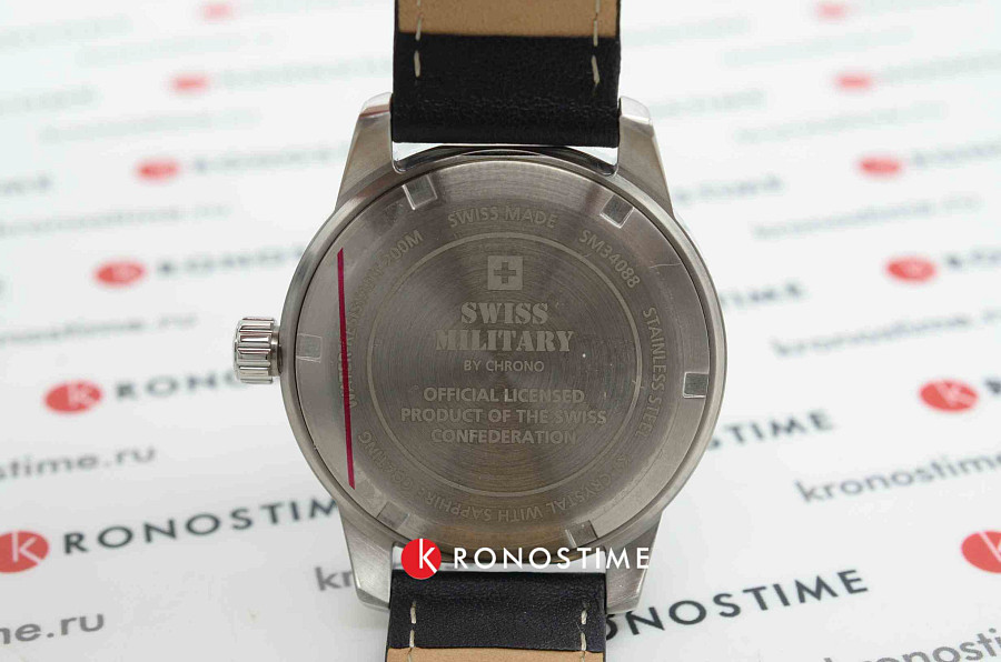 Часы Swiss Military by Chrono Сверхточные SM34088.04 — металл сталь, Швейцария