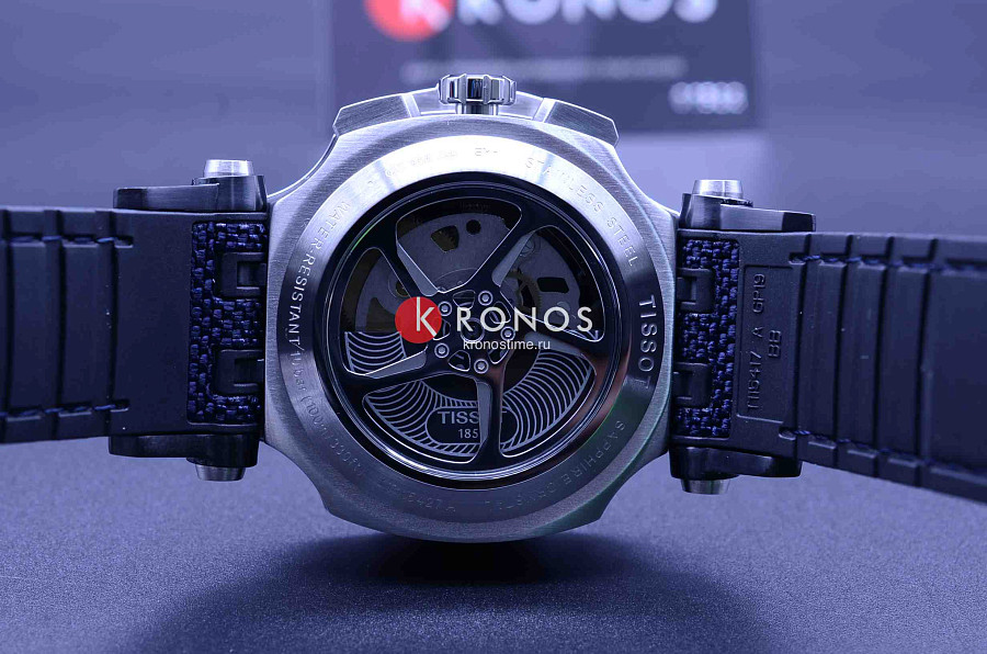 Часы Tissot T-Race Automatic Chronograph T115.427.27.041.00 — синий, сталь металл