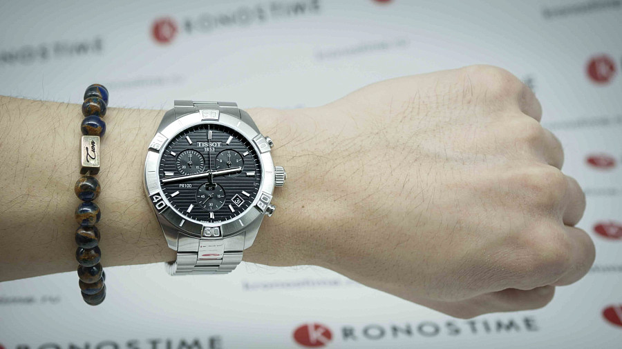 Часы Tissot PR 100 Sport Gent Chronograph T101.617.11.051.00 — серебристый, сталь металл