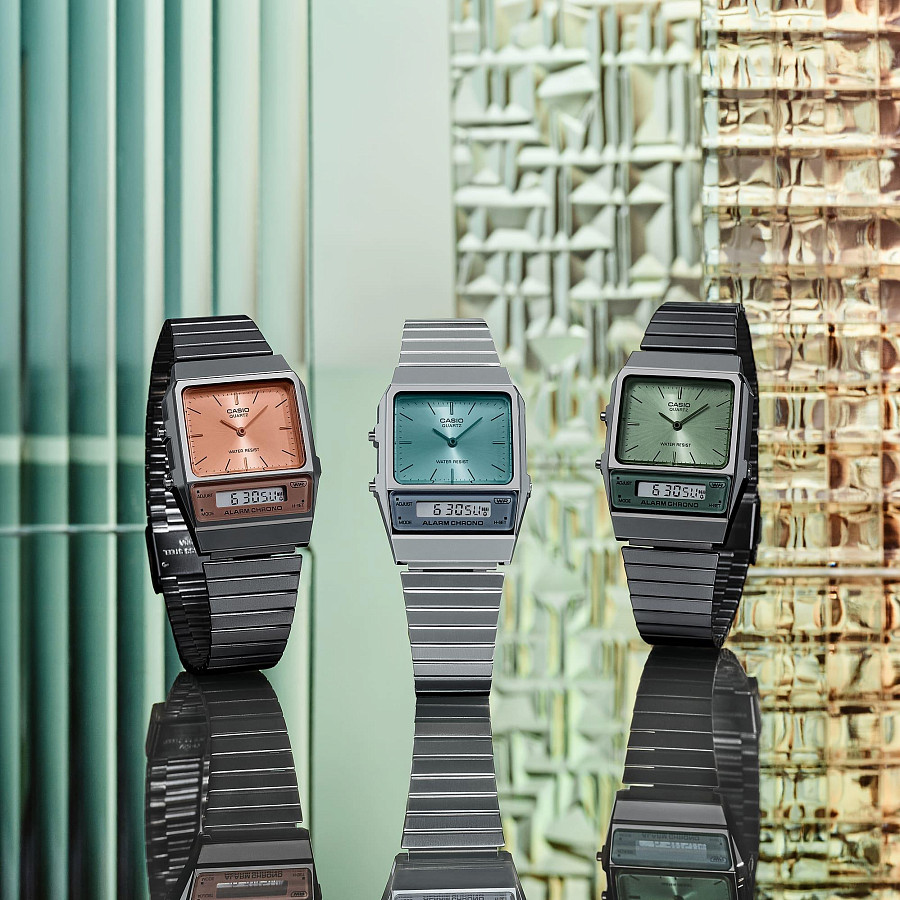 Часы Casio Vintage AQ-800ECGG-4A — пластик, Япония