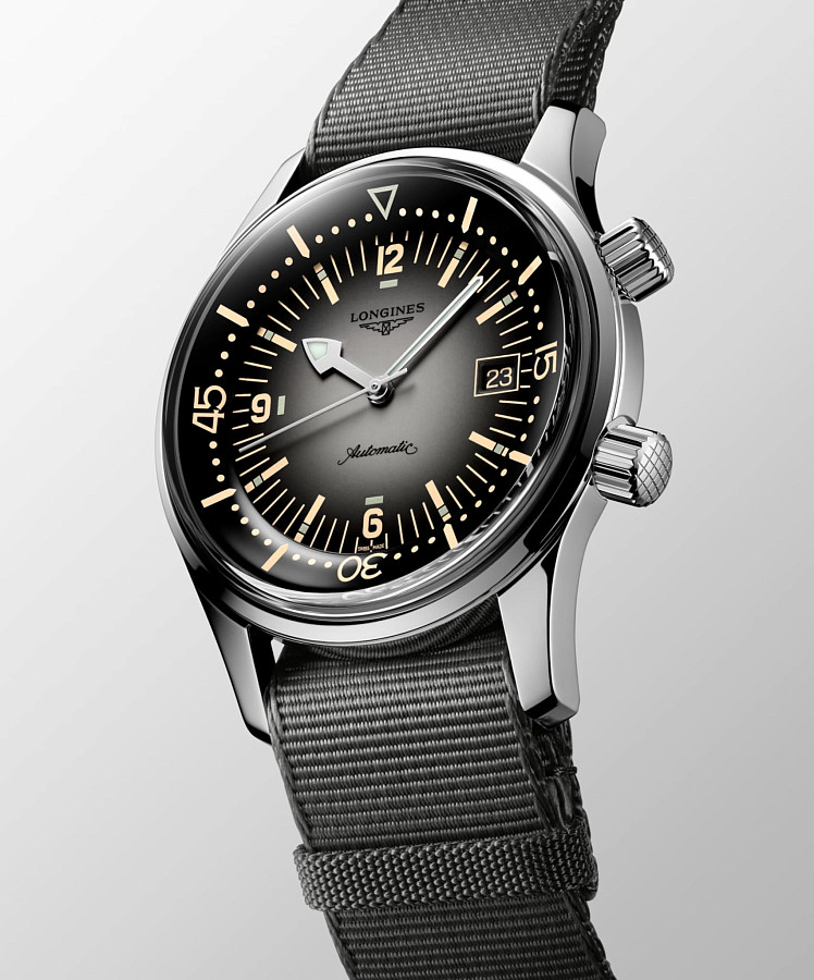 Часы Longines Legend Diver Watch L3.774.4.70.2 — тканевый, мужские