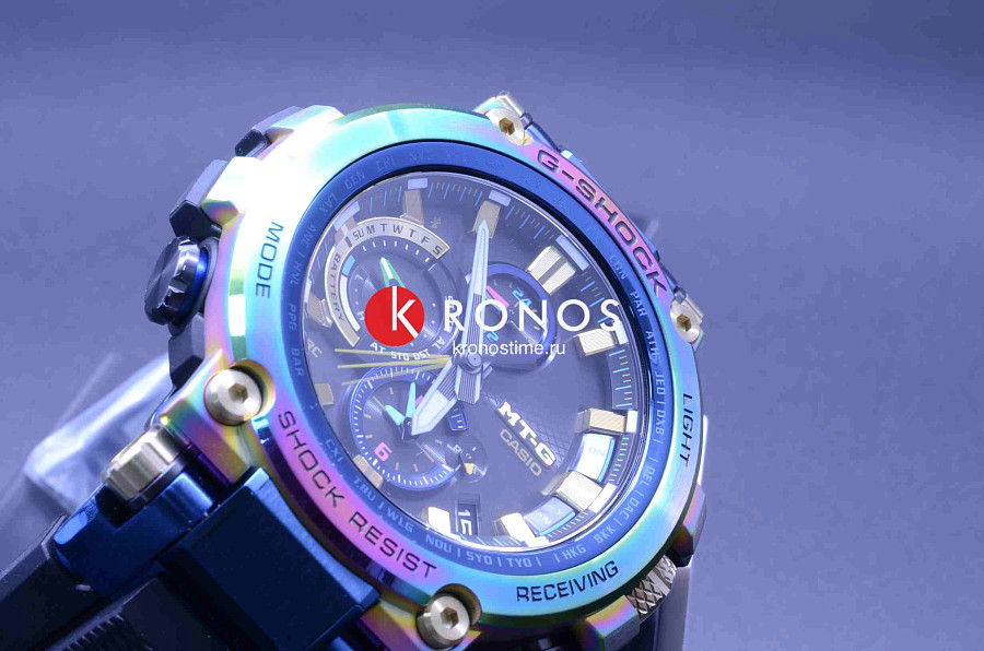 Часы Casio G-Shock Premium MTG-B1000RB-2A — электронные, сталь металл пластик