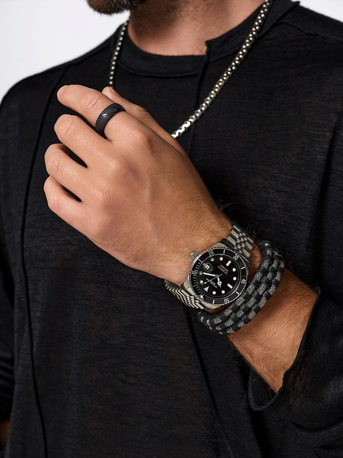 Часы Stuhrling Aquadiver 4045.1 — нержавеющая сталь, мужские