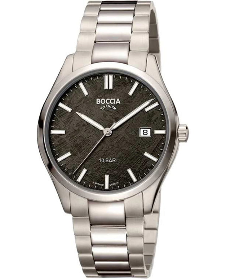 Часы Boccia Titanium 3672-02 — мужские, коричневый