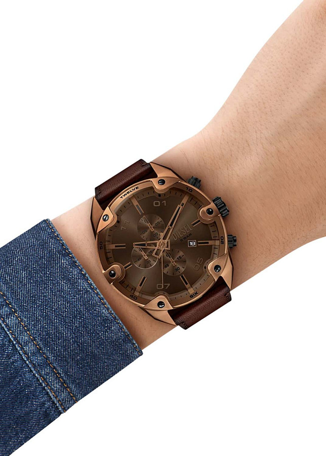 Часы Diesel Spiked DZ4698 — кожаный, мужские