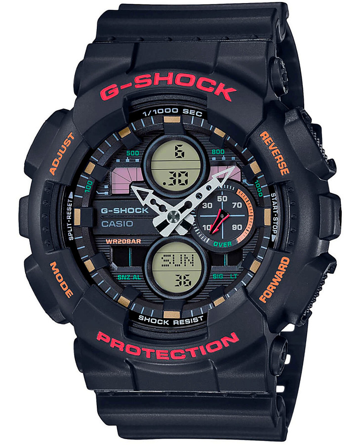 Часы Casio G-Shock GA-140-1A4DR (GA-140-1A4) — мужские, черный