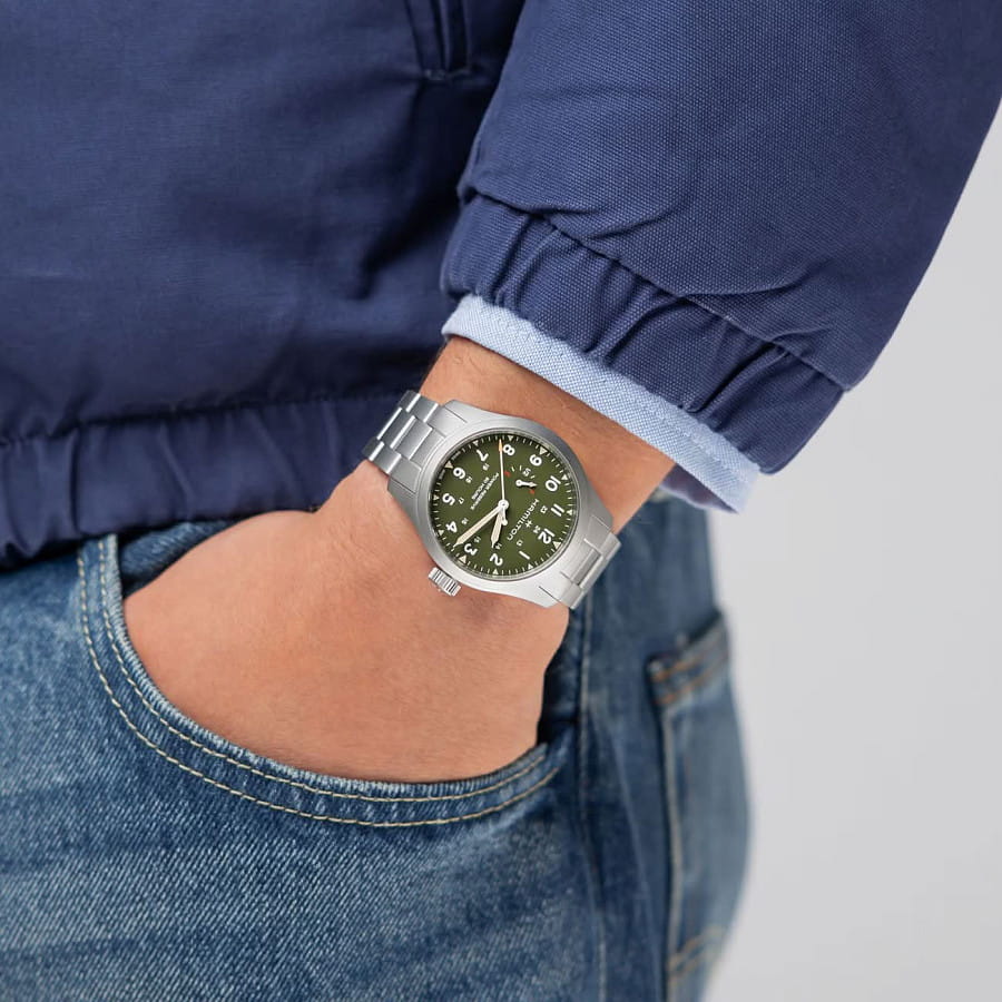 Часы Hamilton Khaki Field Power Reserve H69509160 — механические, сталь металл