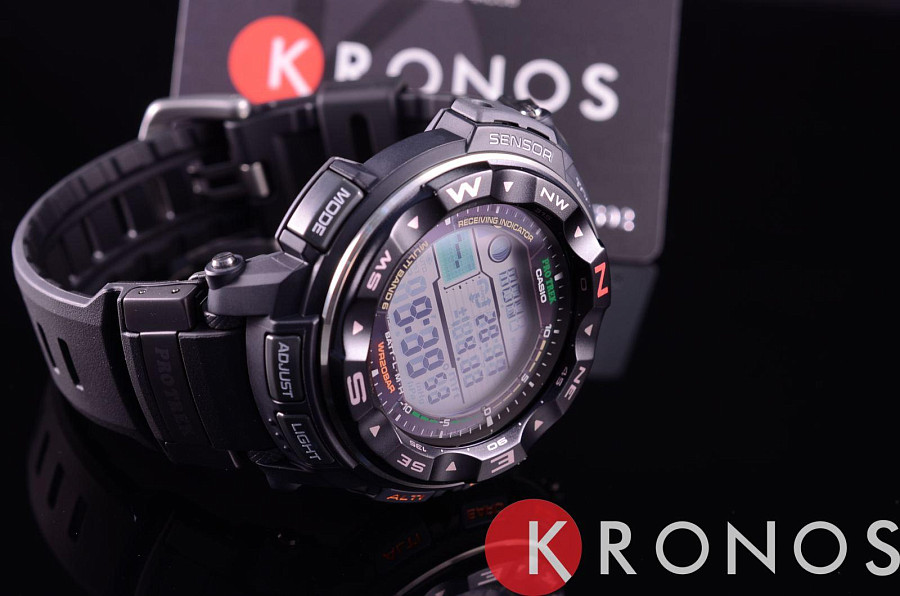 Часы Casio Pro Trek PRW-2500-1E — электронные, алюминий металл