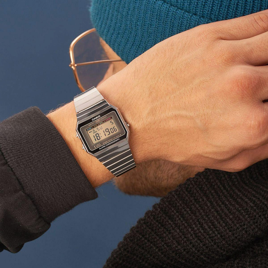 Часы Casio Collection A700WE-1A — нержавеющая сталь, мужские
